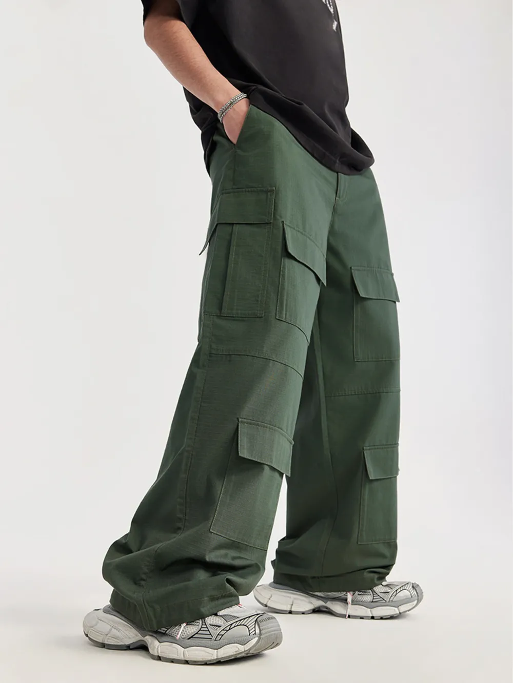 Men's Loose Fit Cargo Pants, image 7