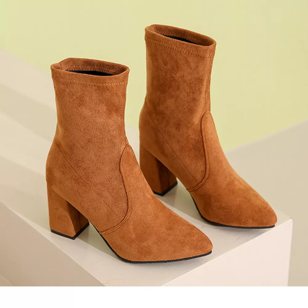Point Toe Block Heels Boots, image 12