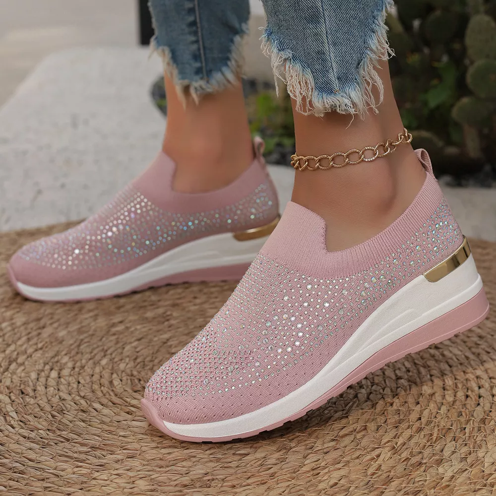 Rhinestone Round Toe Slip-Ons, image 13