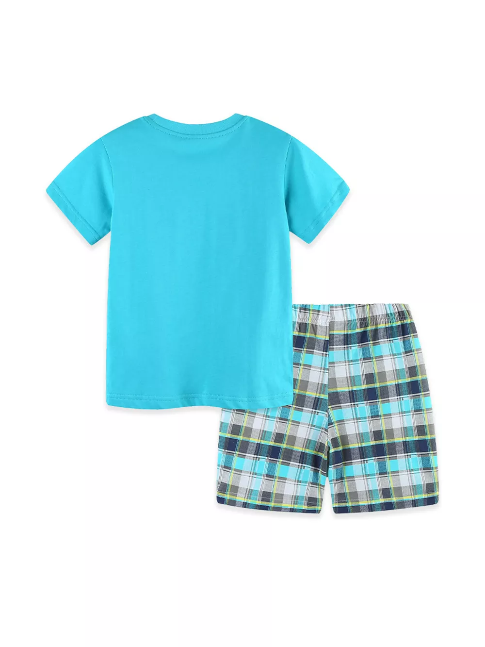 Children's Crocodile Graphic Tee and Plaid Shorts Set, image 7