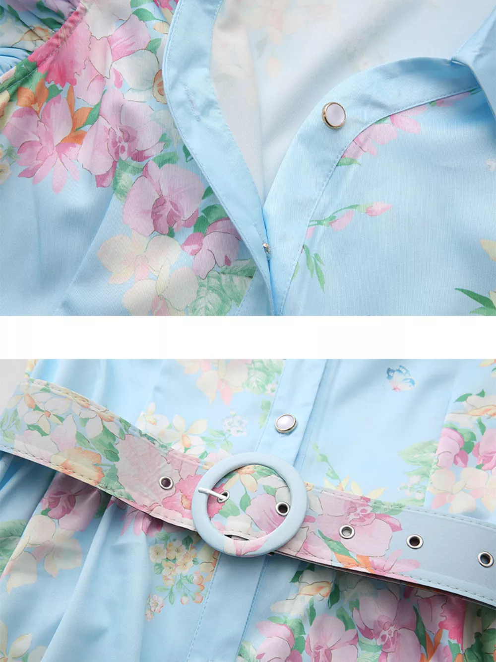 Floral Print Ruffle Sleeve Midi Dress, image 5