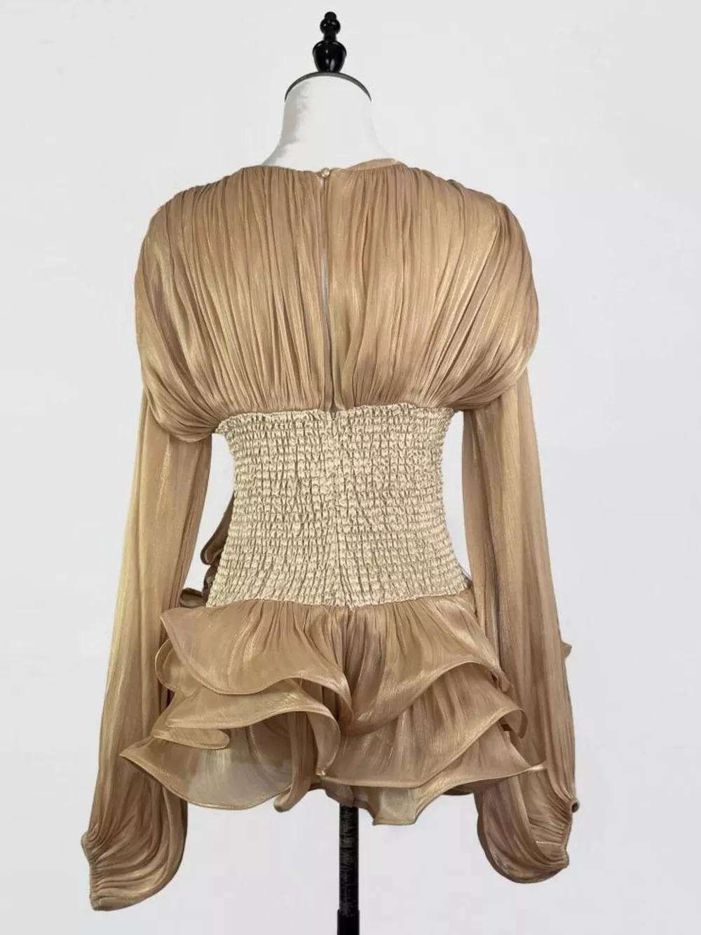 Ruffled Long Sleeve Mini Dress, image 12