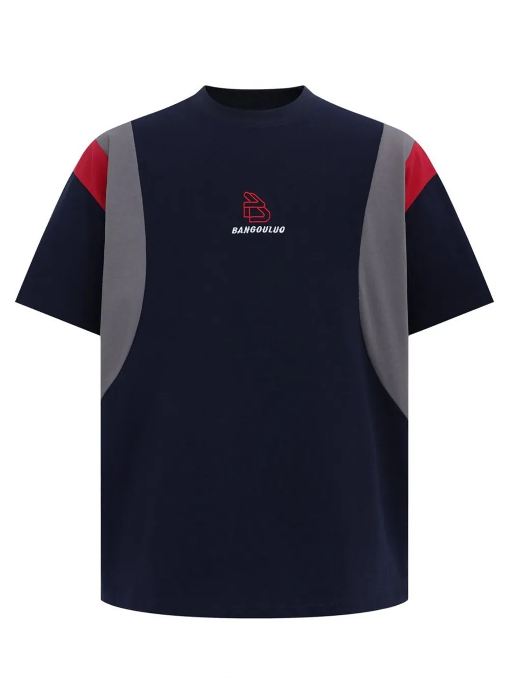 Men's Round Neck Color Block T-Shirt
