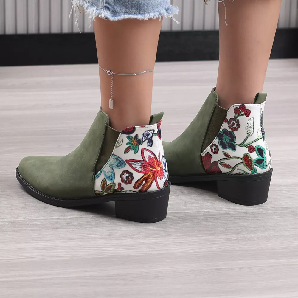 Point Toe Block Heels Ankle Boots, image 15