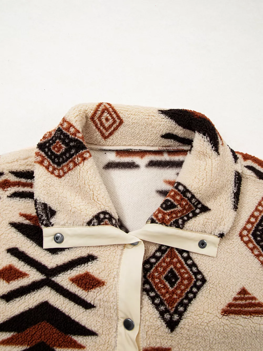 Western Aztec Half Zip Plush Sweatshirt, image 12