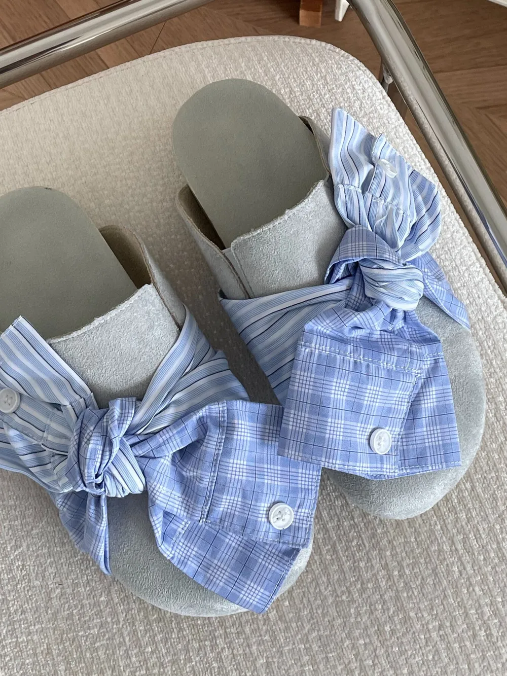 Bow-Knot Plaid Comfort Slip-Ons, image 8