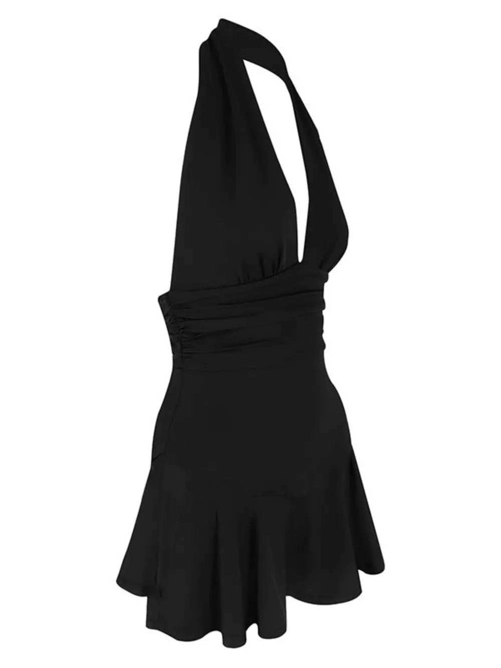 Halter Neck Ruffle Hem Mini Dress, image 23