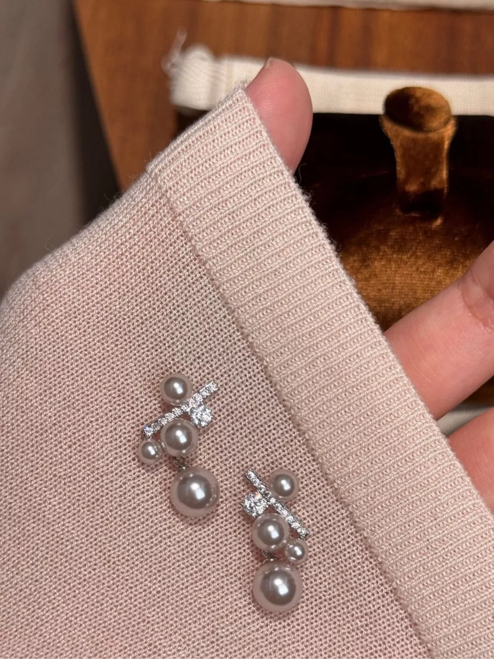 Pearl Drop Earrings, image 4