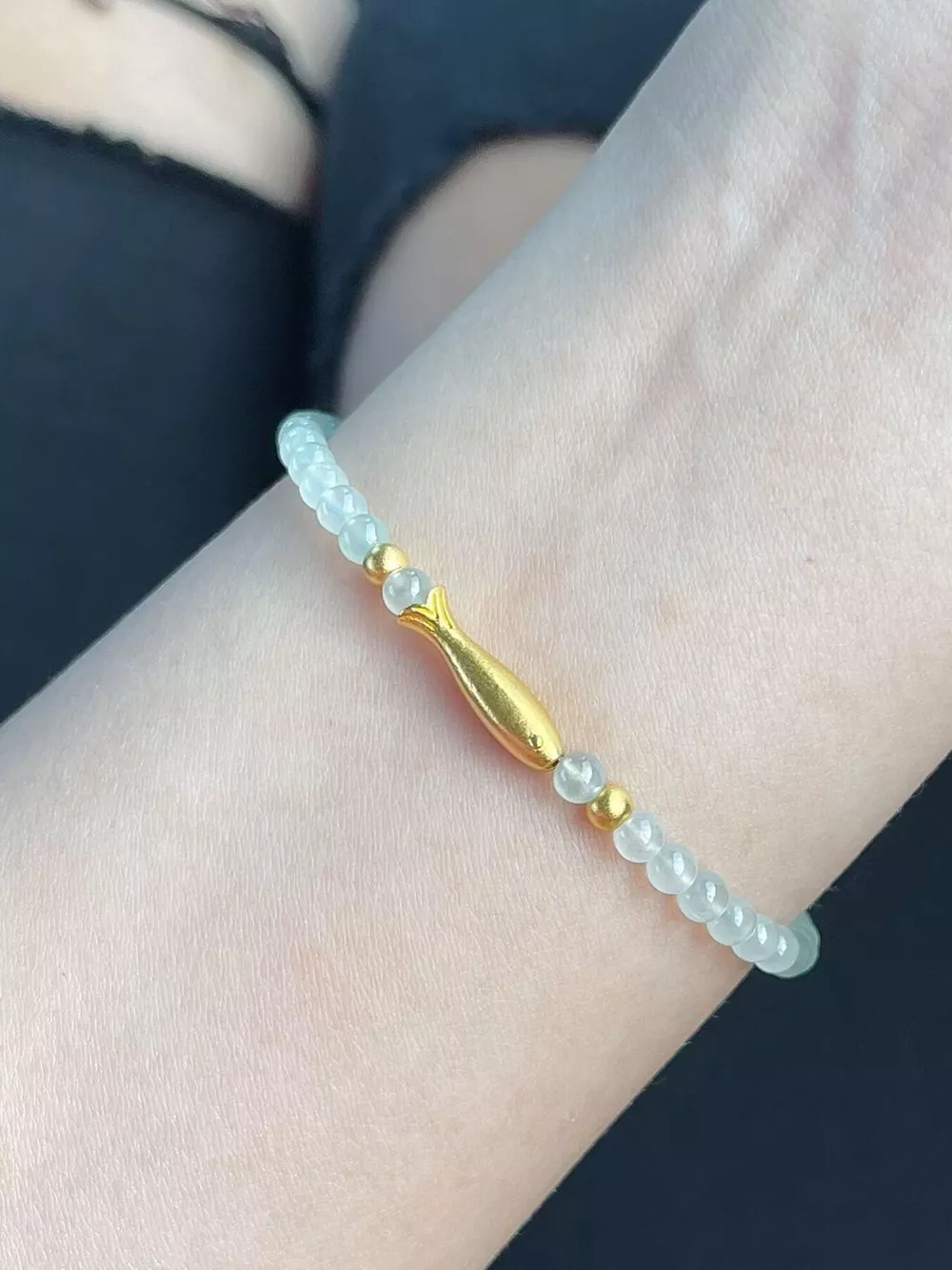 18K Gold-Plated Fish Beaded Bracelet, image 4