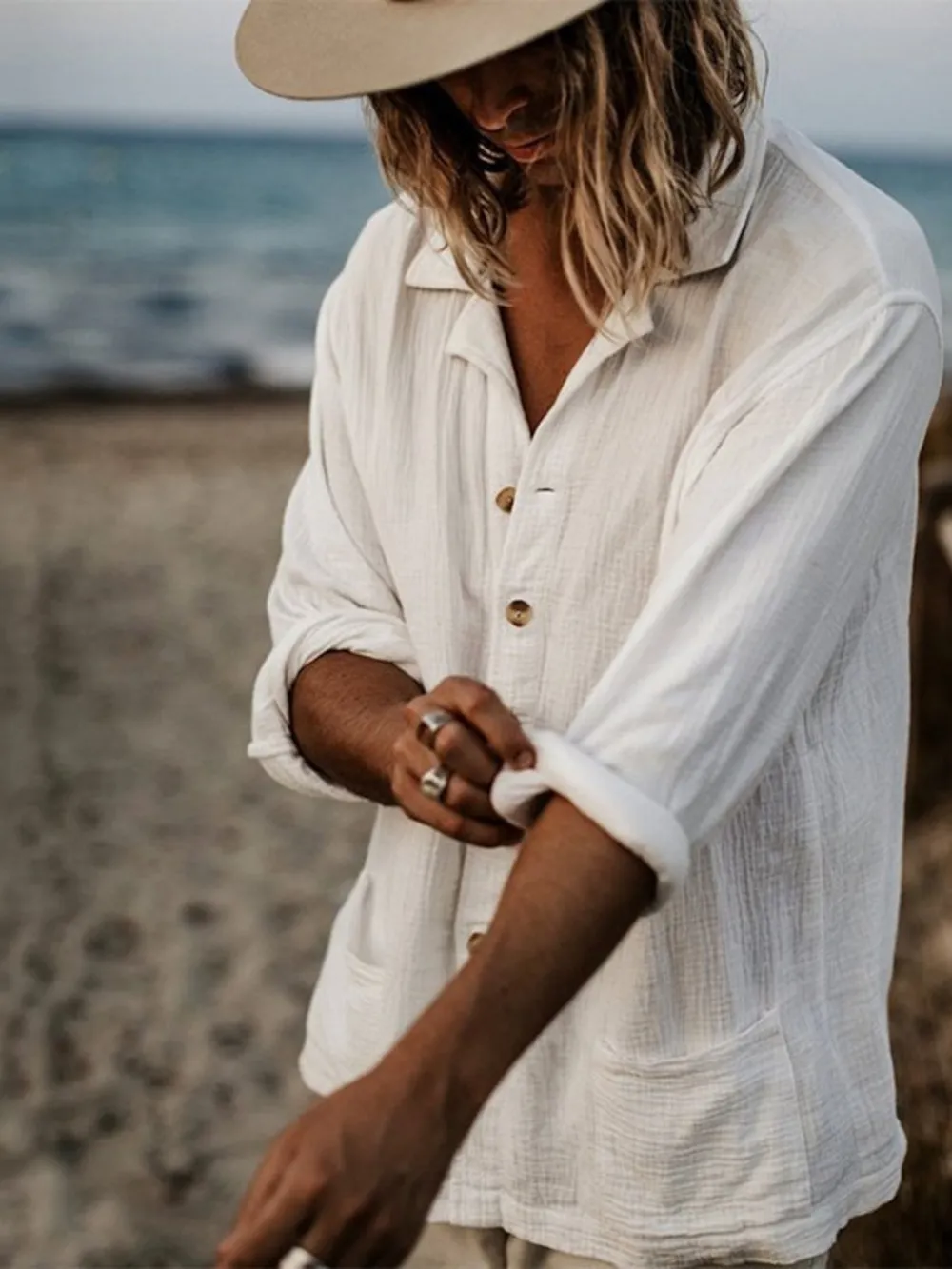Men's Full Size Button Up Long Sleeve Shirt Plus Size, image 3