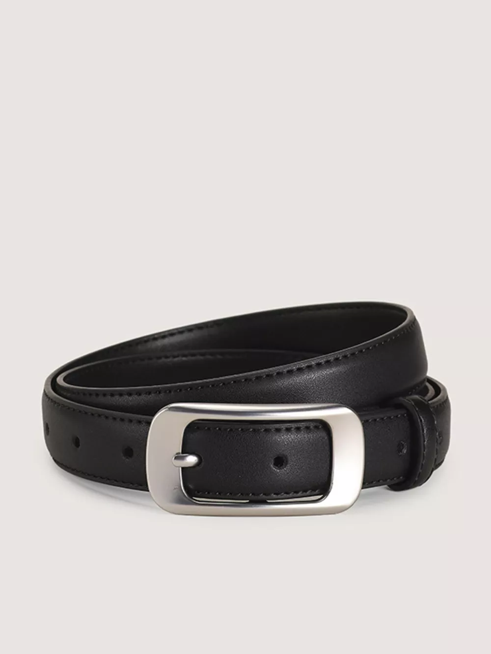 Classic Silver Buckle Belt