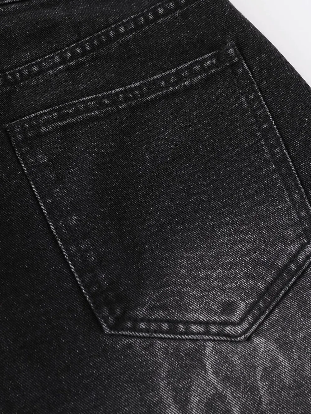 Men's Distressed Denim Shorts with Plaid Patches, image 6