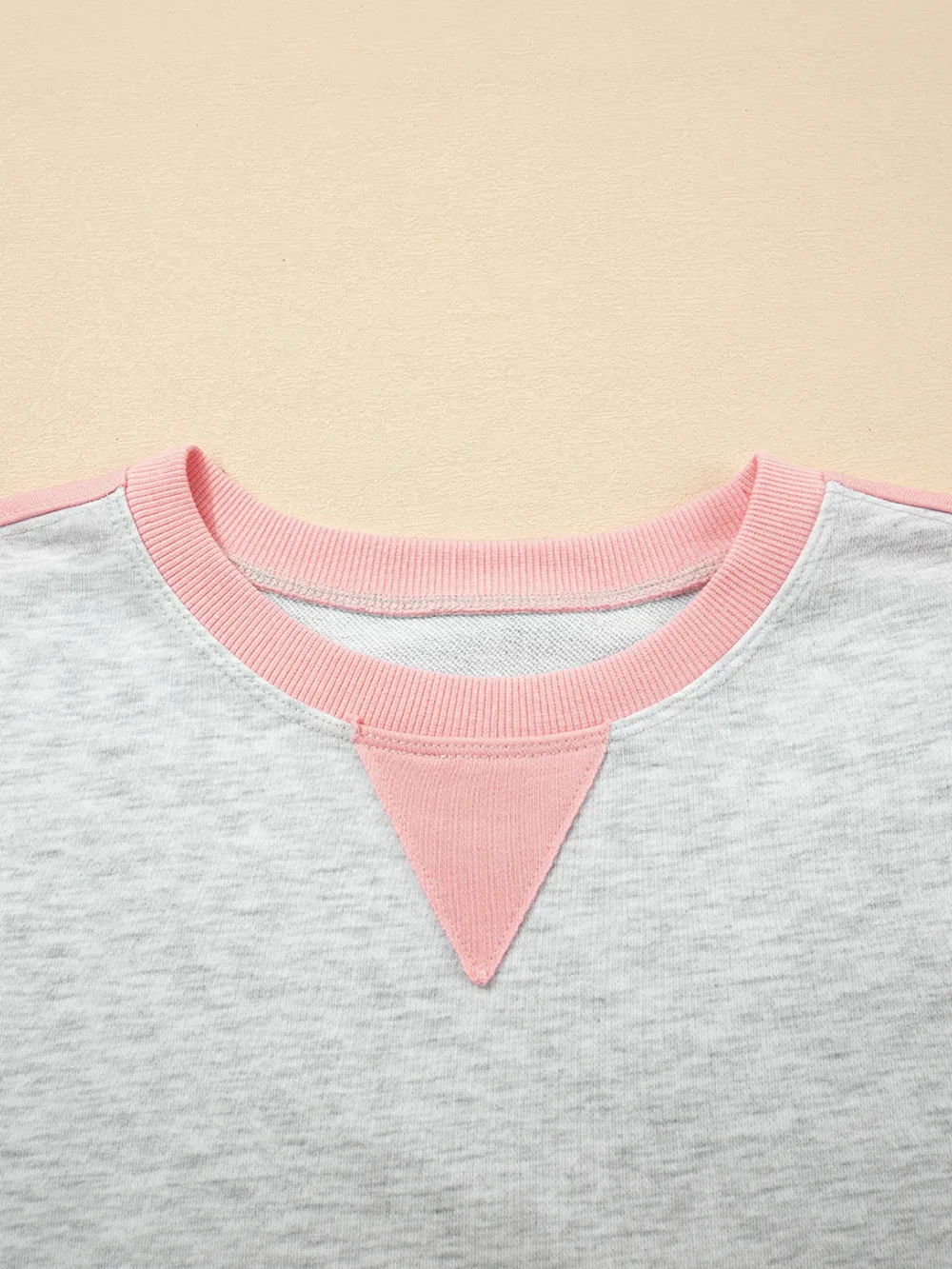 Color Block Long Sleeve Sweatshirt and Shorts Set, image 9