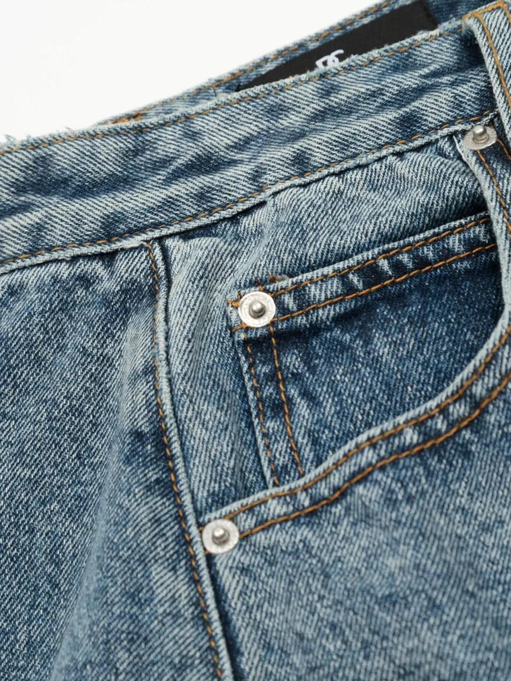 Men's Washed Wide-Leg Denim Shorts, image 8