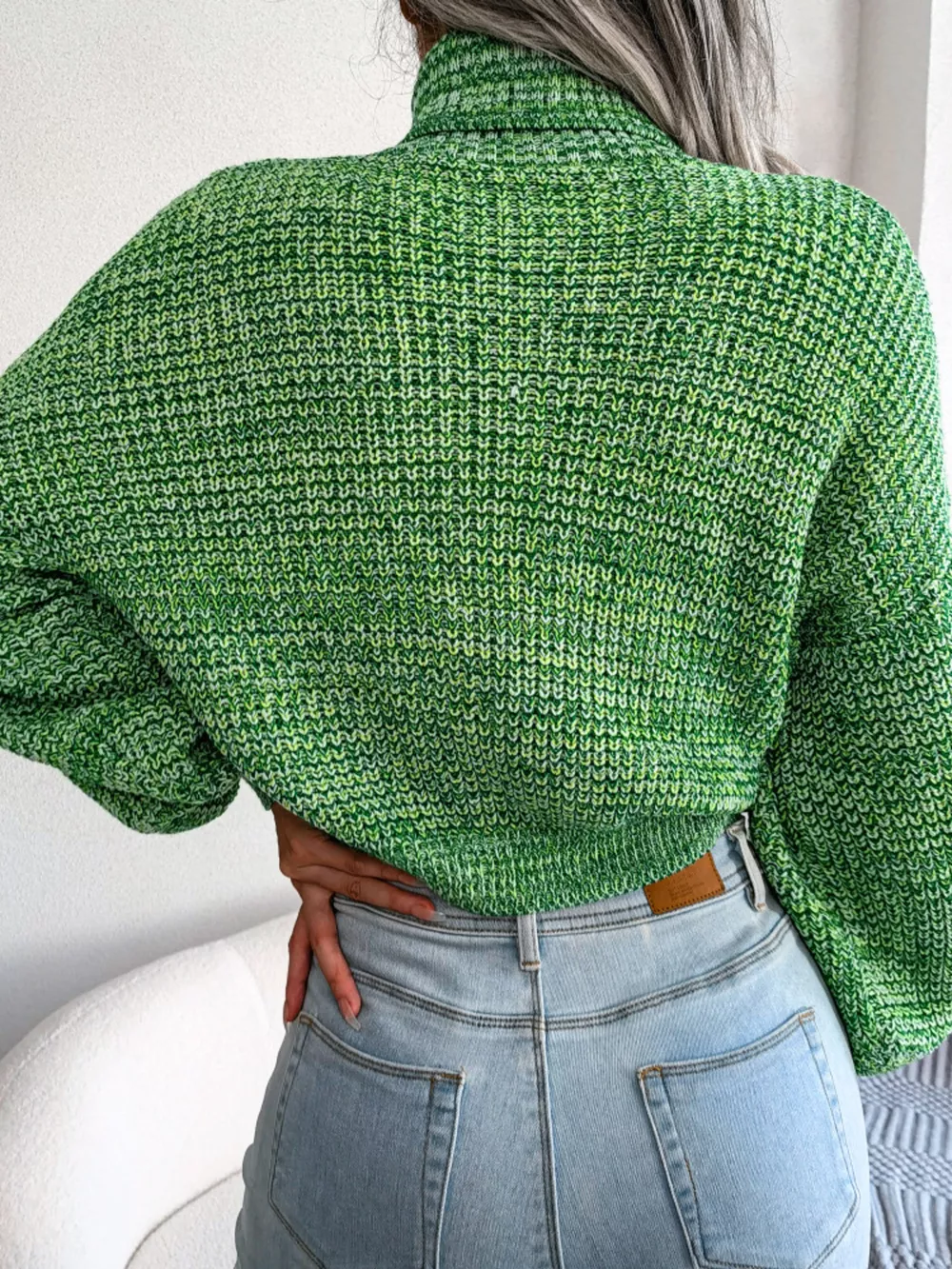 Turtleneck Dropped Shoulder Sweater, image 6