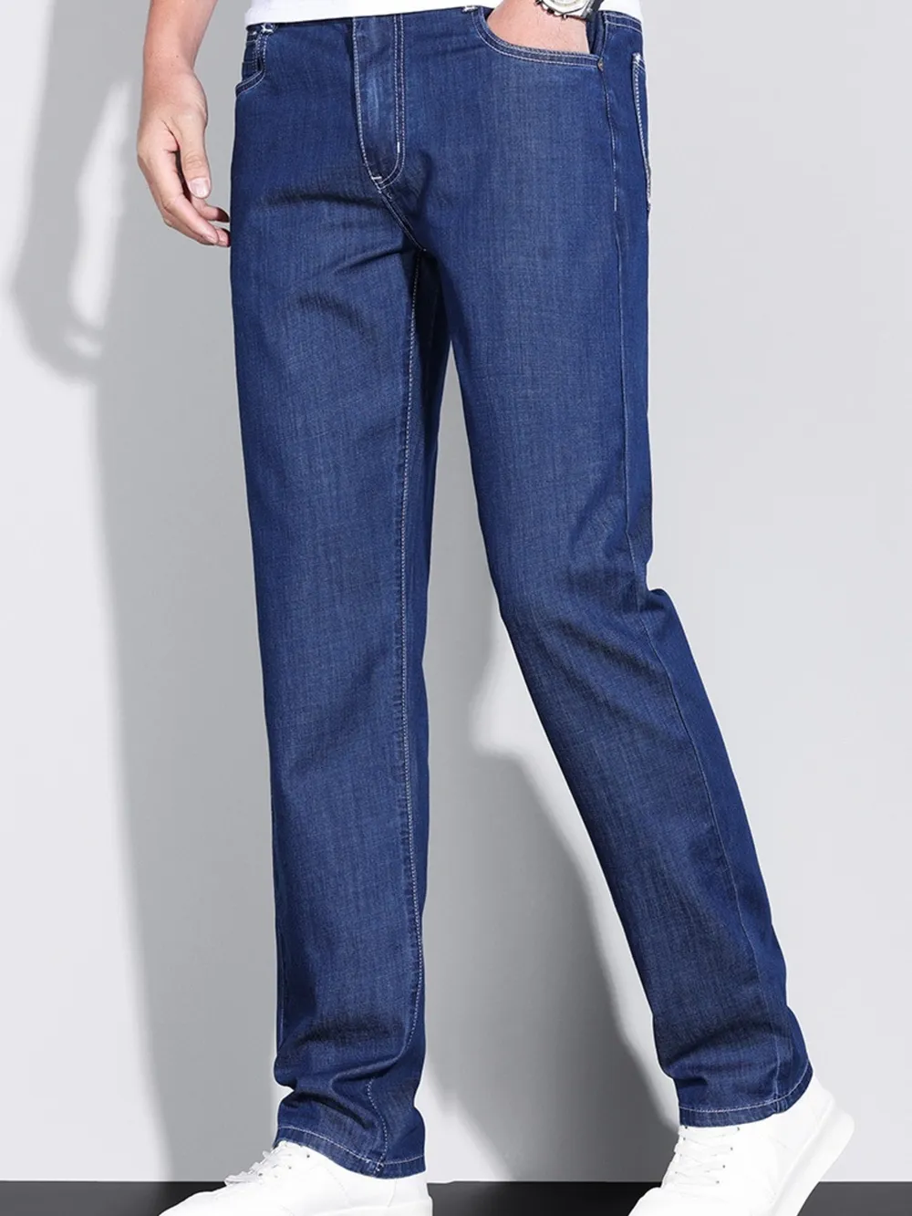 Men's Washed Straight Fit Jeans, image 3
