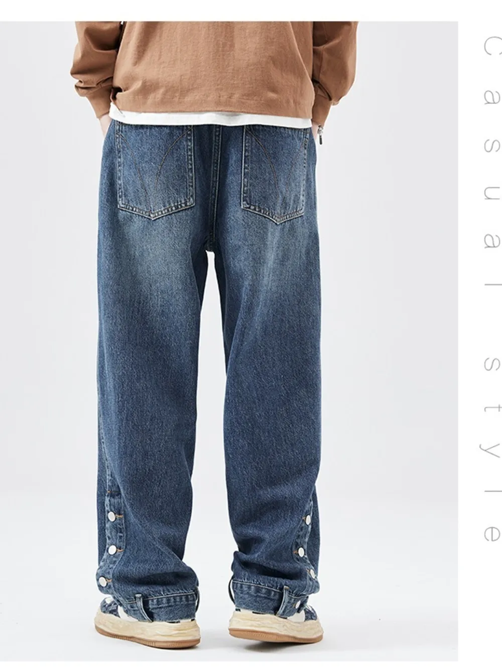 Men's Full Size Wide Leg Relaxed Fit Jeans Plus size, image 8
