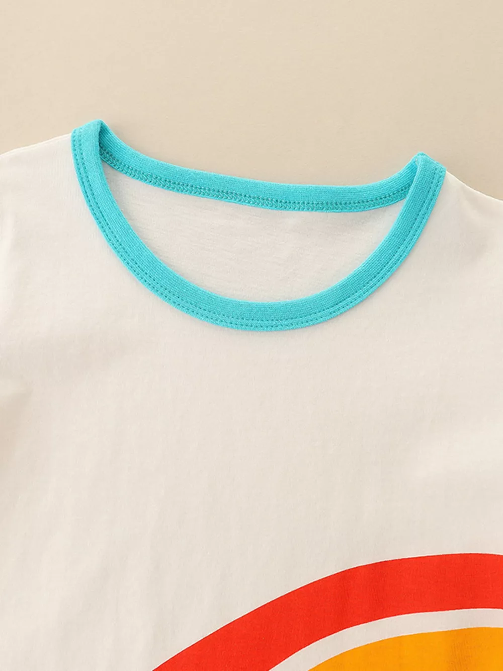 Children's Rainbow Graphic Crew Neck T-Shirt, image 2