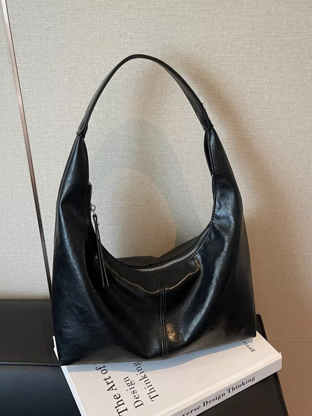 PU Leather Hobo Shoulder Bag, image 8