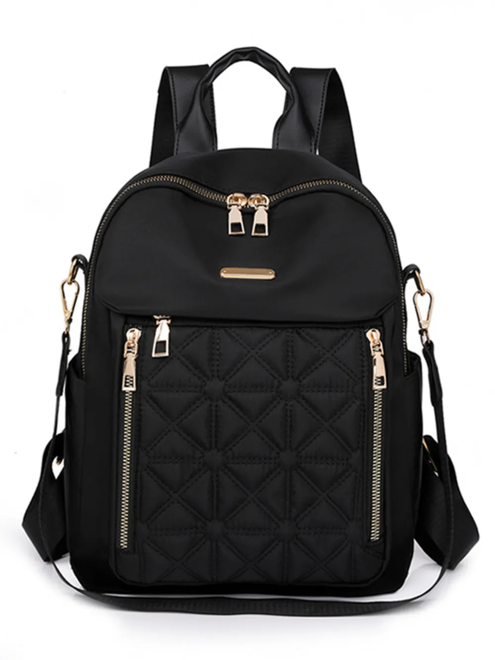 Quilted Oxford Cloth Backpack Bag, image 4