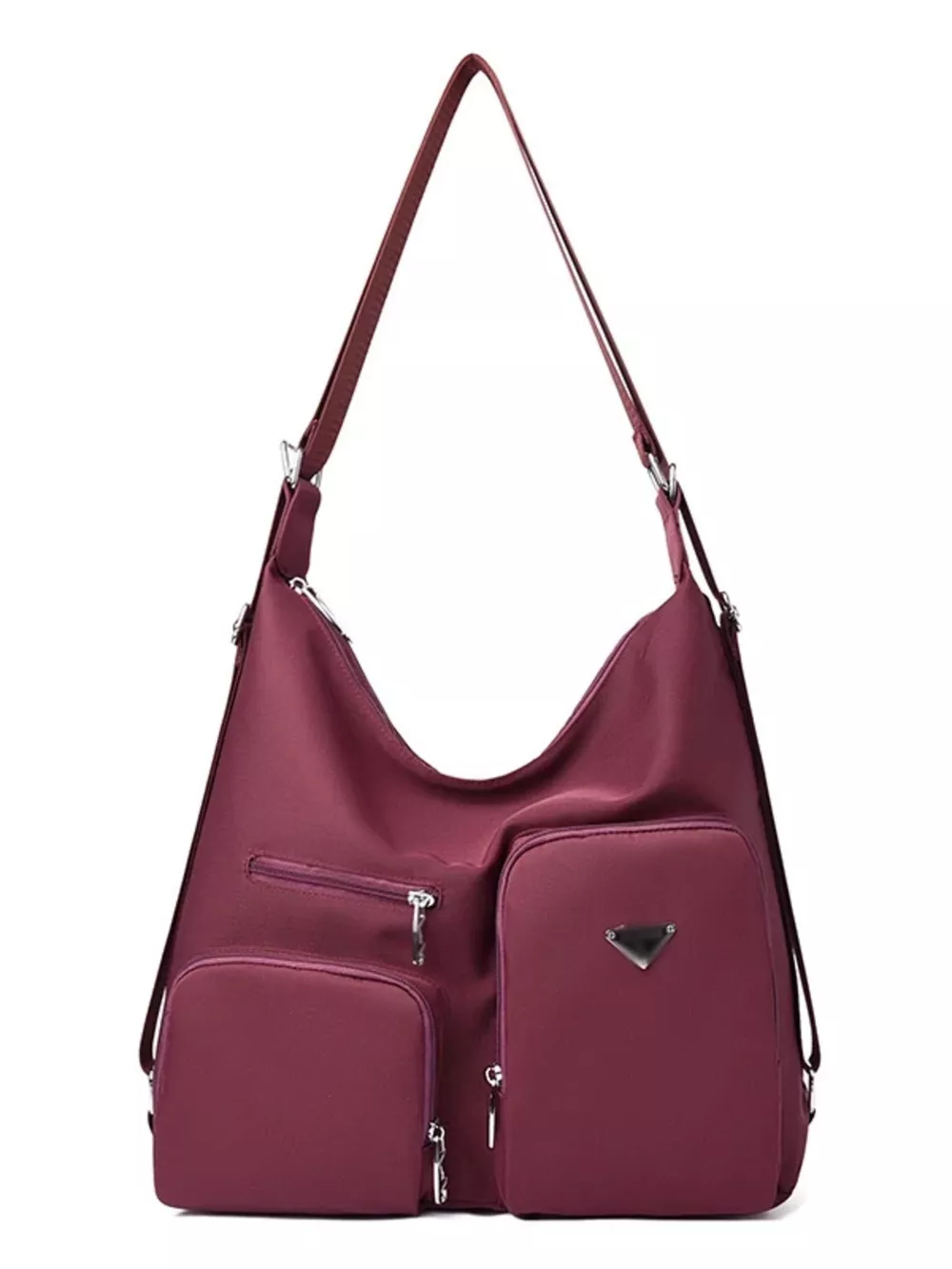 Multi-Pocket Lightweight Nylon Shoulder Bag, image 2
