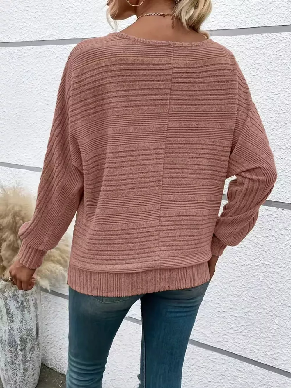 Ribbed Knit Quarter Zip Sweatshirt, image 14