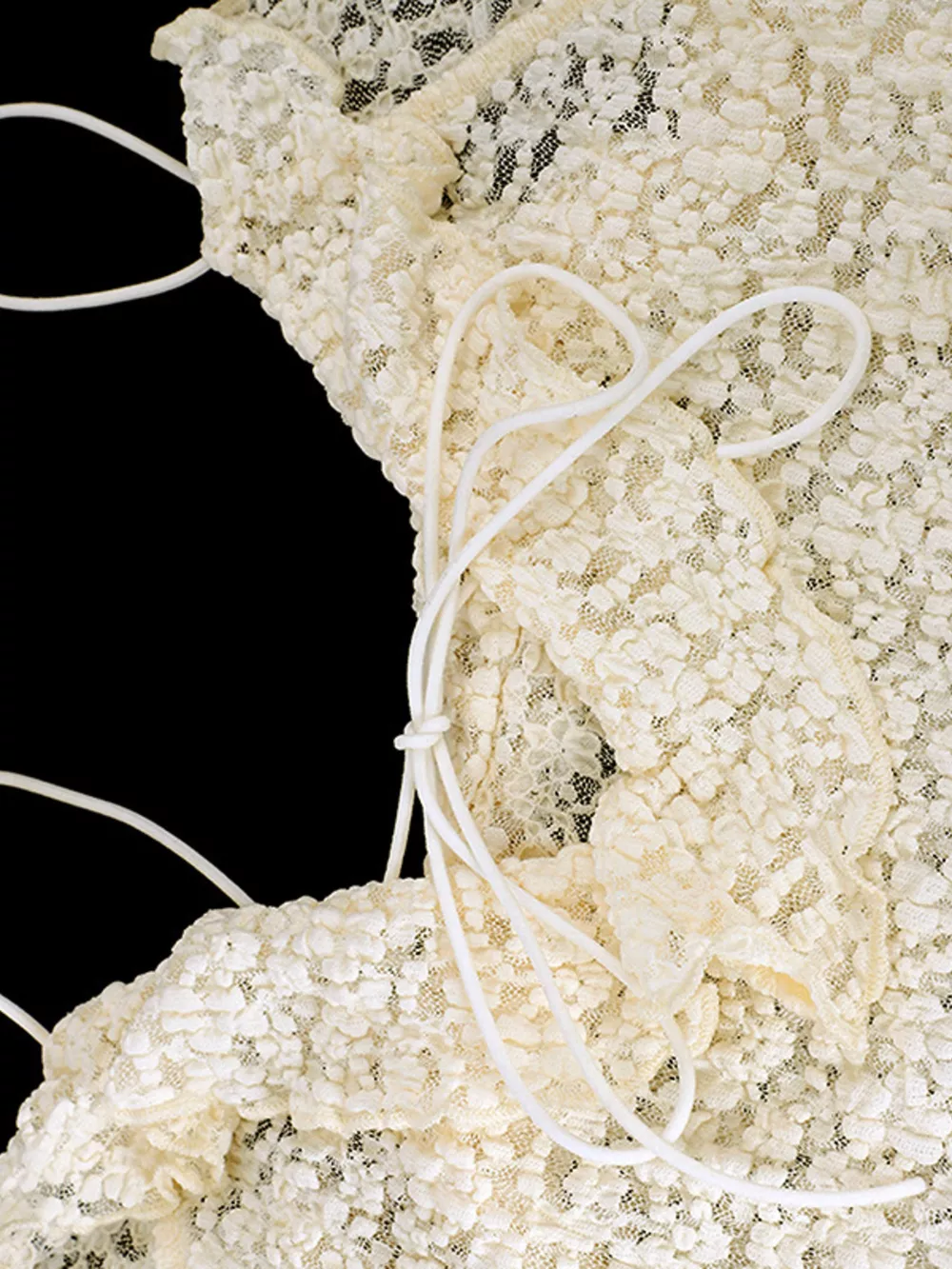 Lace Ruffle Trim Tie-Front Cami, image 6