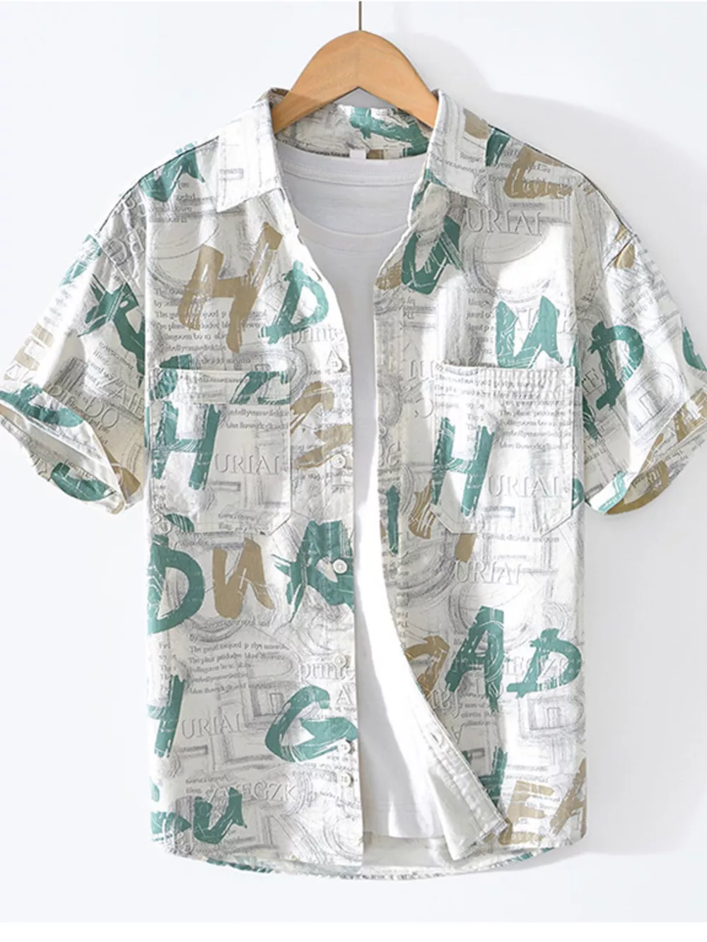 Men's Printed Short Sleeve Shirt, image 4