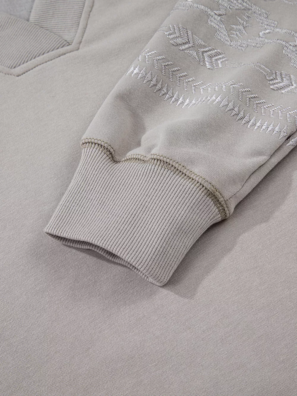 Aztec Embroidered Western V Neck Sweatshirt, image 9