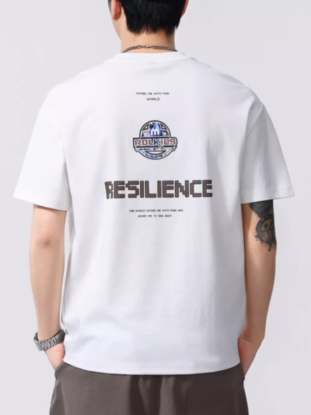 Men's Plus Size Crew Neck Short Sleeve T-Shirt, image 3