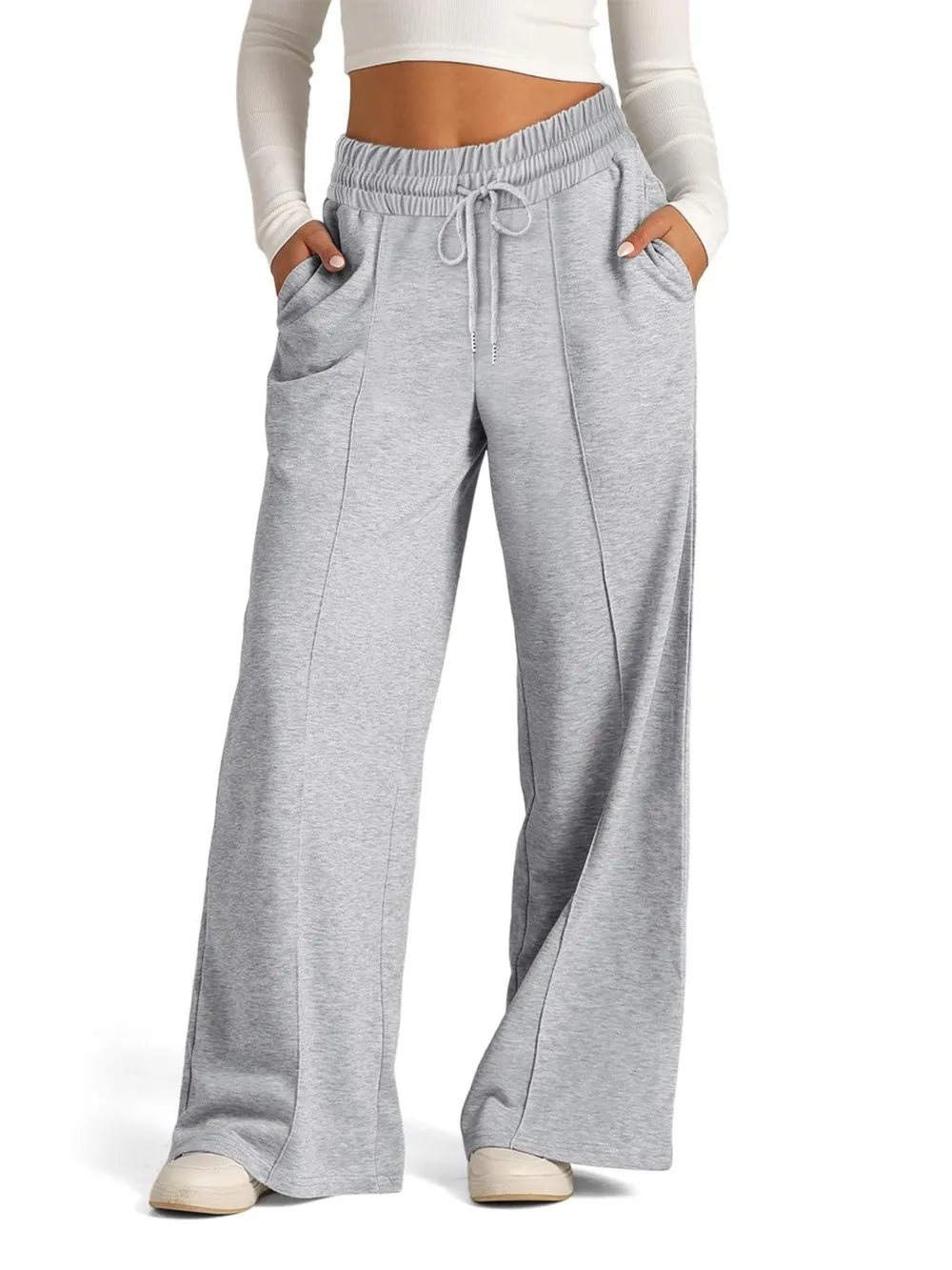 Full Size Drawstring Relaxed Fit Wide Leg Pants Plus Size, image 17