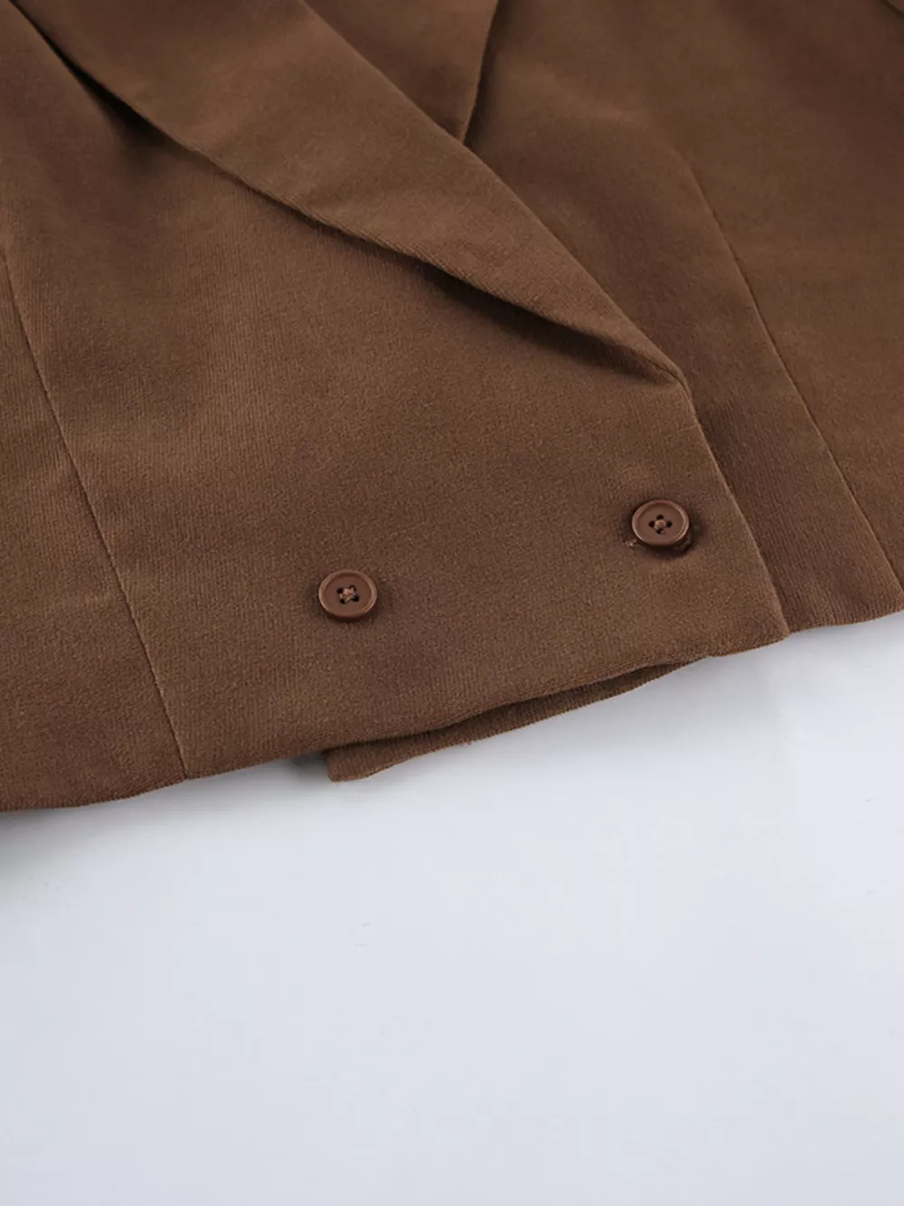 Double-Breasted Blazer & Asymmetrical Skirt Set, image 13