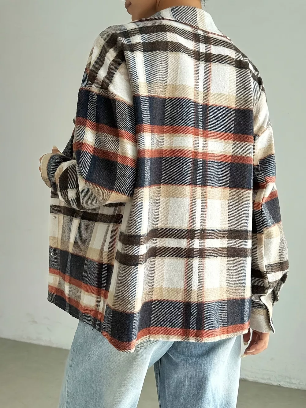Relaxed Fit Plaid Snap Down Shirt, image 2