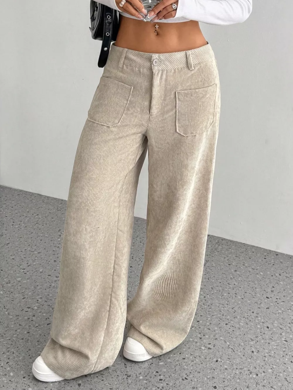 Corduroy Wide Leg Pants, image 12
