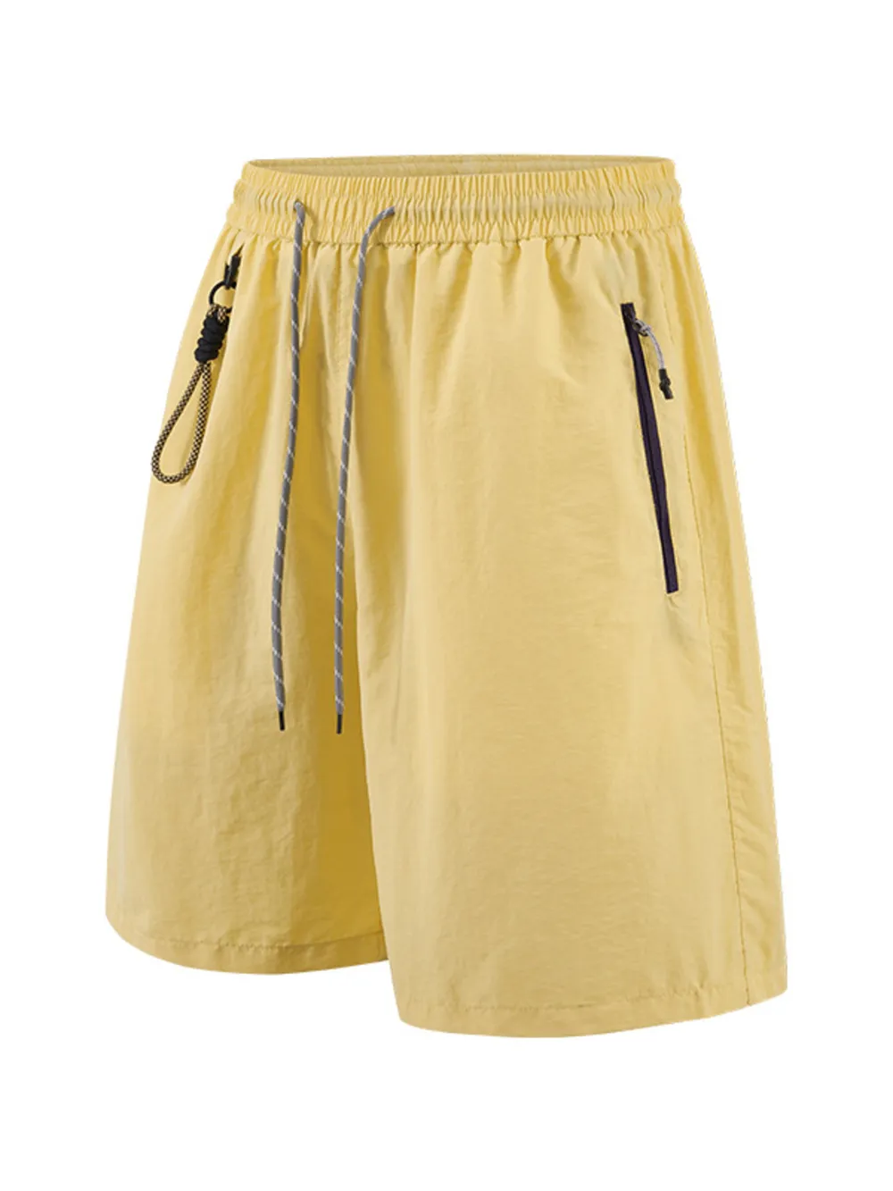 Men's Lightweight Drawstring Shorts with Zipper Pockets, image 5