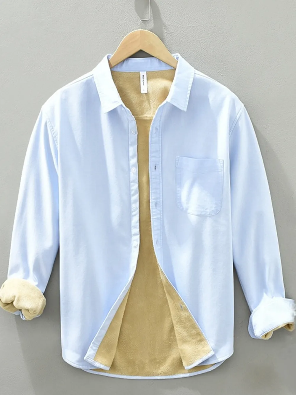 Men's Plus Size Button Up Long Sleeve Shirt, image 4