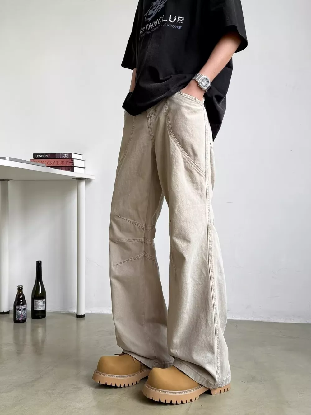 Men's Full Size Wide Leg Pants Plus Size, image 2
