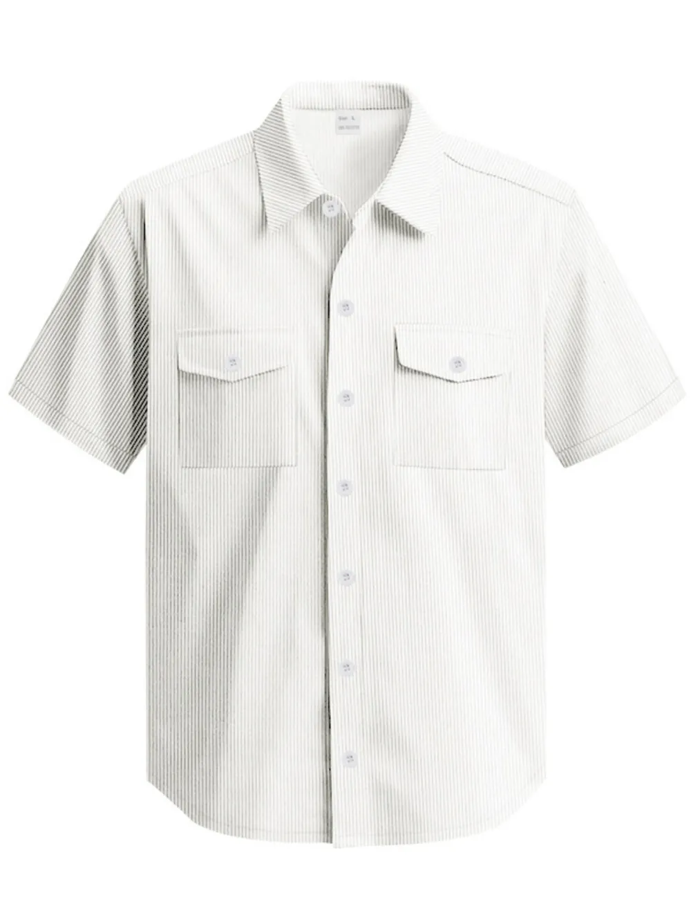 Men's Full Size Button Up Short Sleeve Shirt Plus Size, image 2