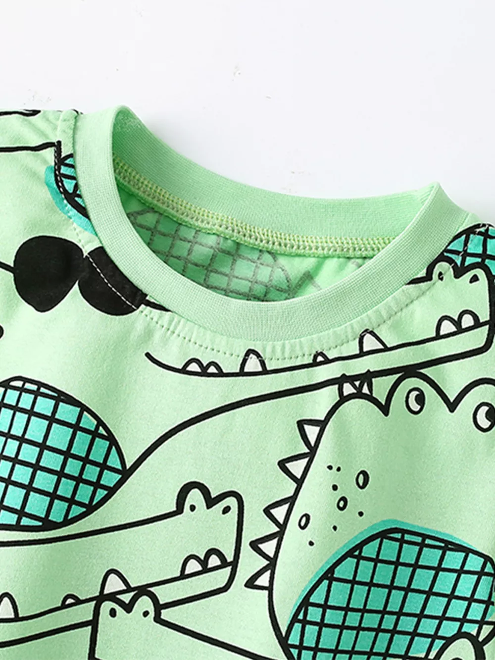 Children's Crocodile Print T-Shirt and Shorts Set, image 6