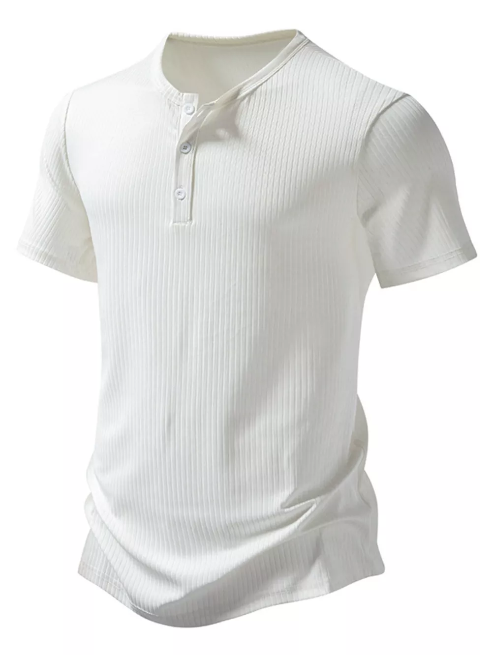 Men's Button Detail Short Sleeve T-Shirt, image 3