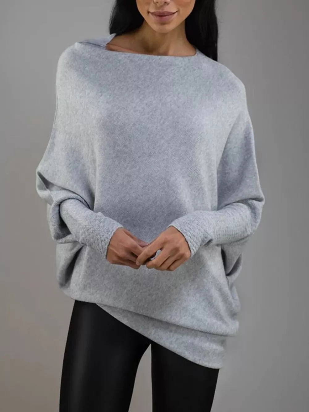 Boat Neck Long Sleeve Sweater, image 6