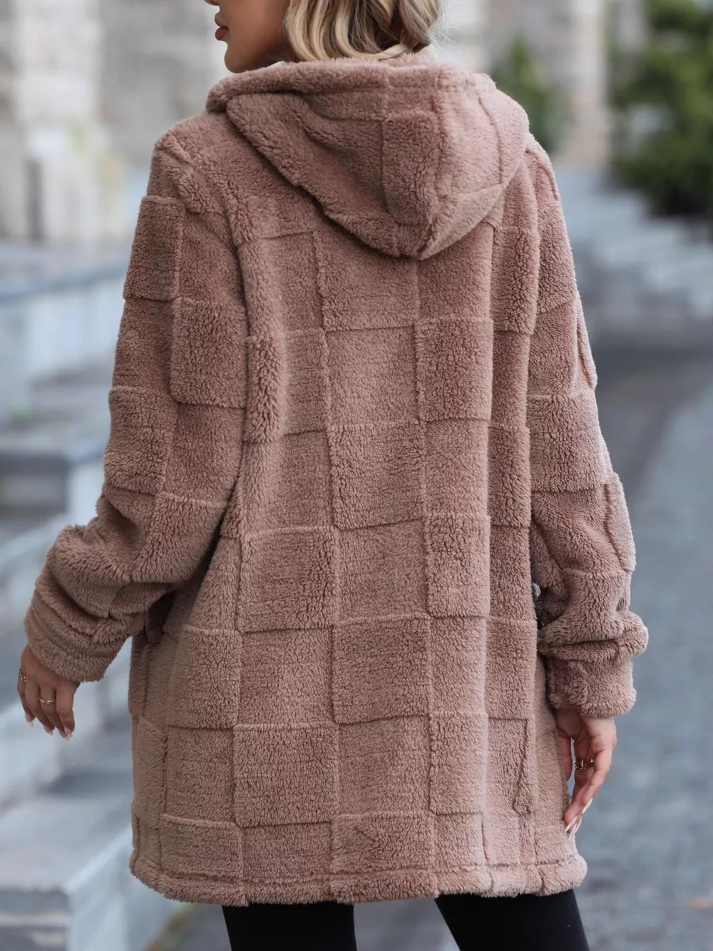 Fleece Zip Up Hooded Outerwear, image 3
