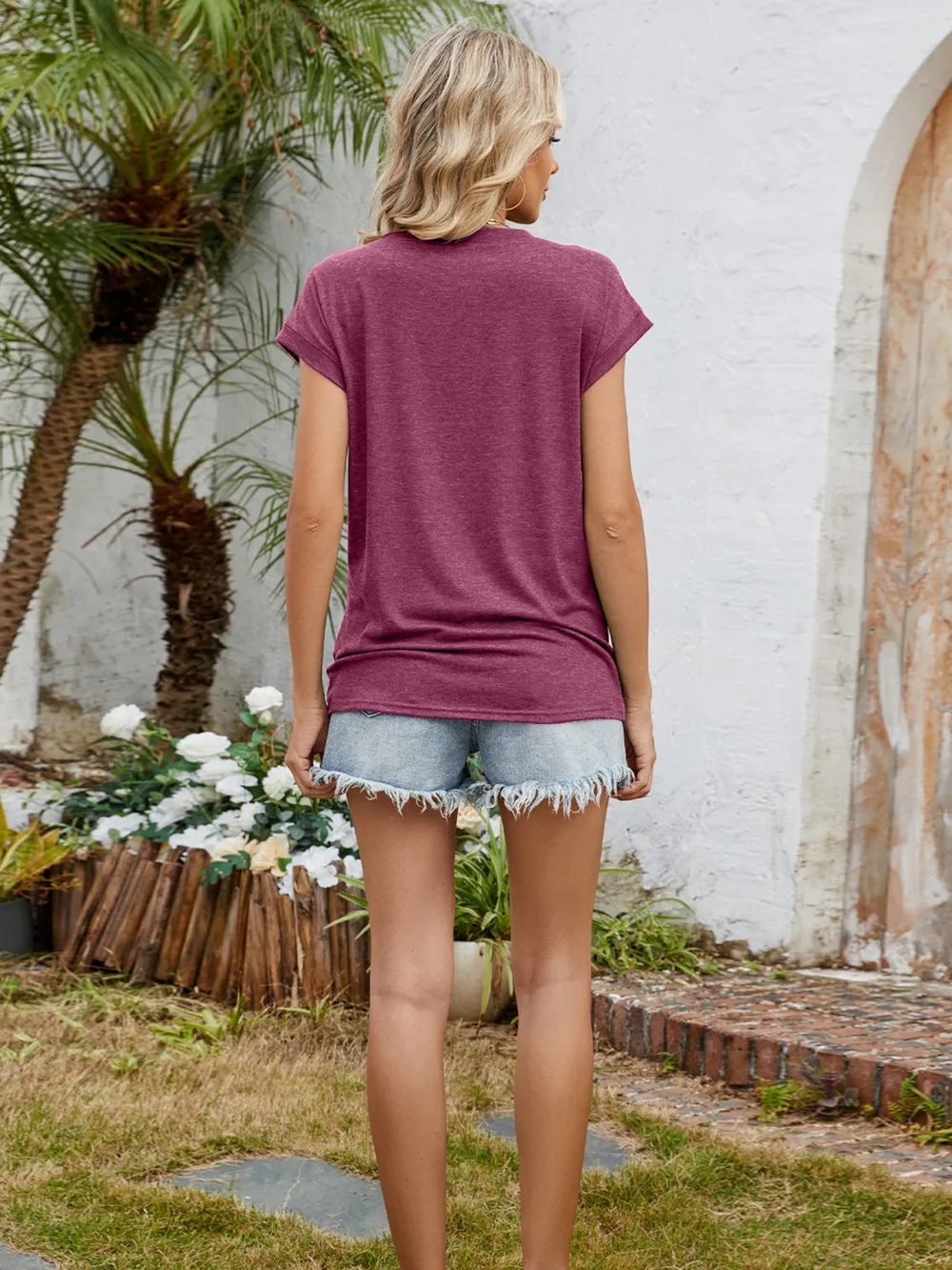 Round Neck Short Sleeve T-Shirt, image 32