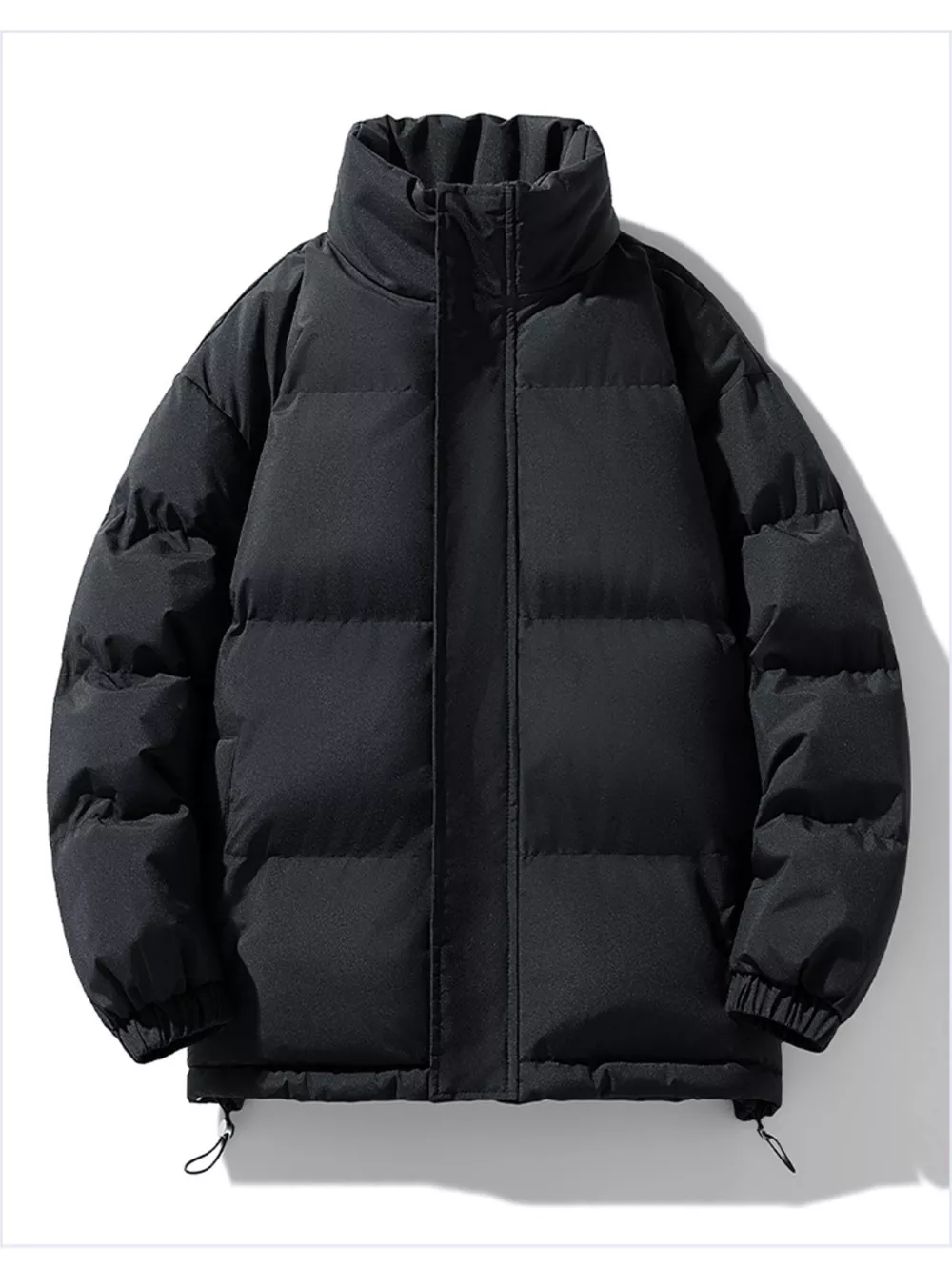 Men's Full Size Padded Stand Collar Winter Coat Plus Size