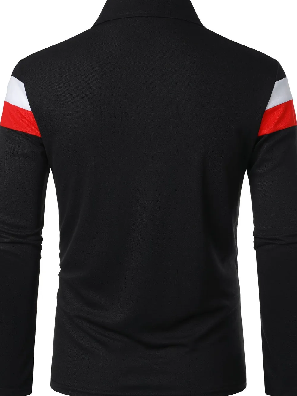 Men's Full Size Color Block Long Sleeve Polo Plus Size, image 3