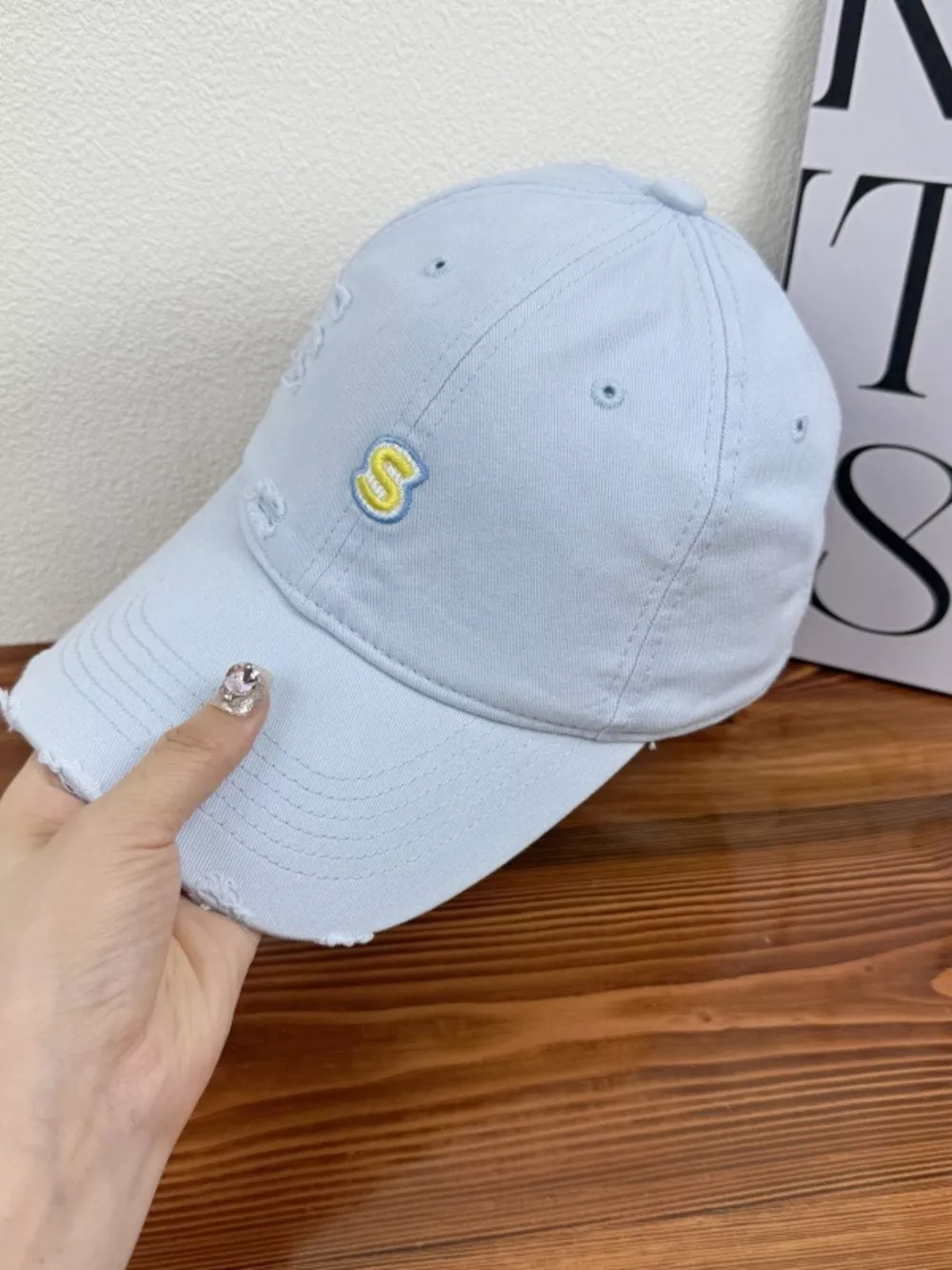 Distressed Embroidered Baseball Cap, image 7