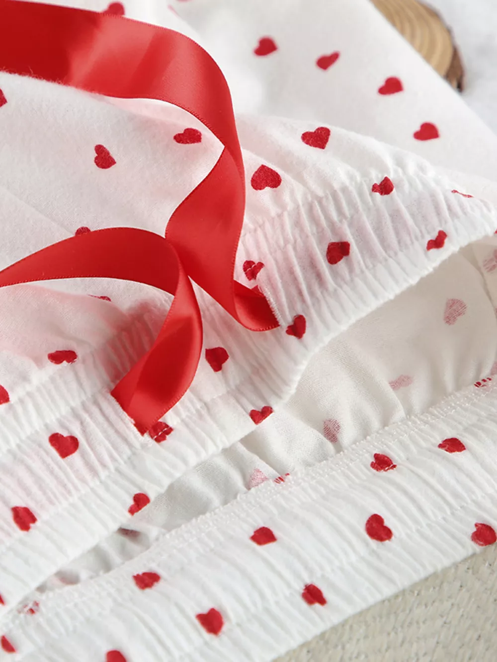 Heart Print Long Sleeve Top and Pants Lounge Set, image 12