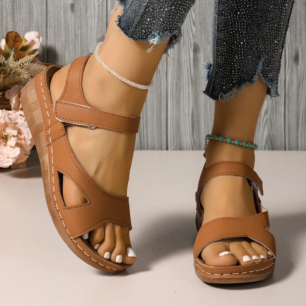 Open Toe Wedge Sandals, image 4