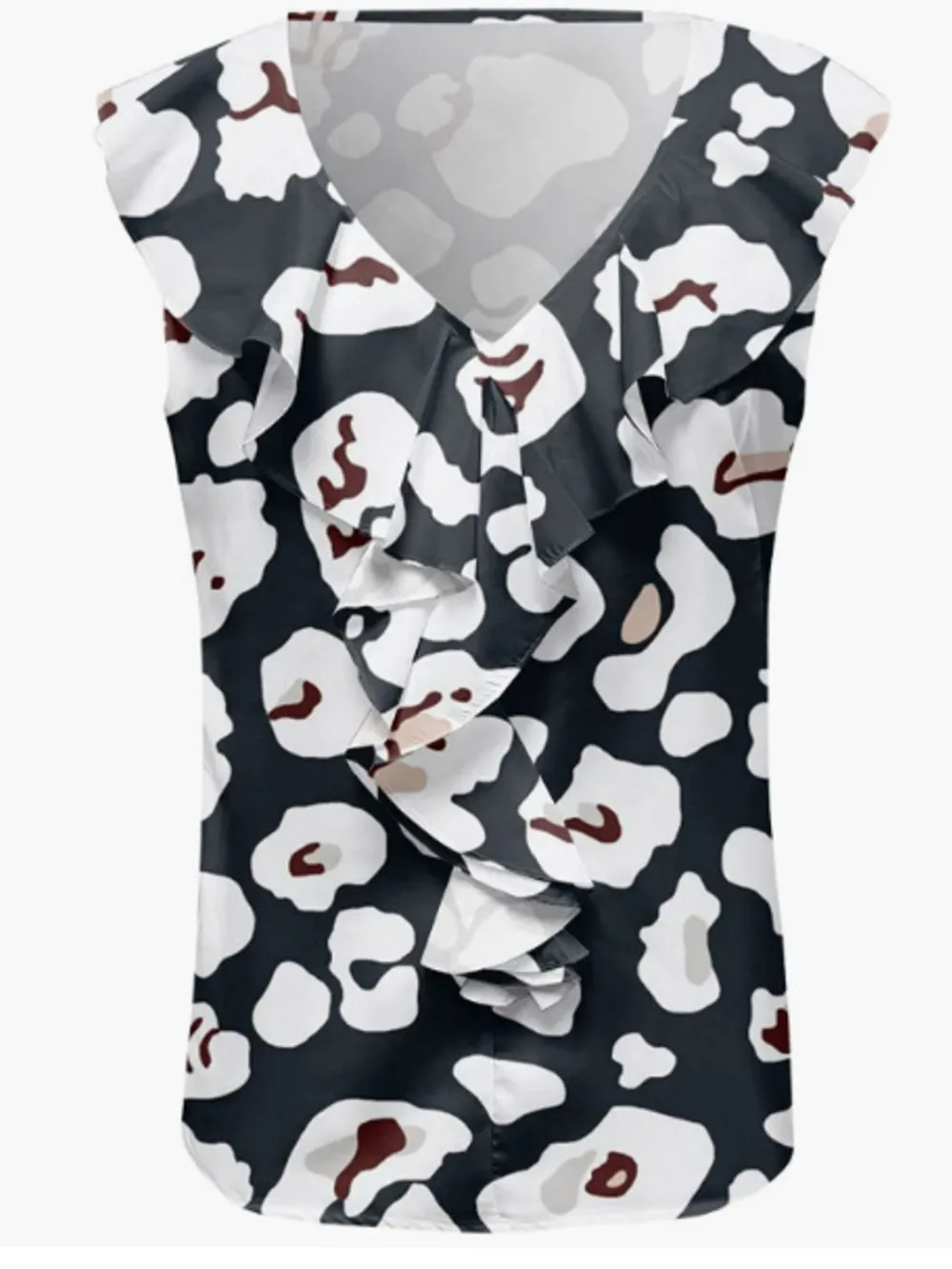 Printed V-Neck Tank, image 6