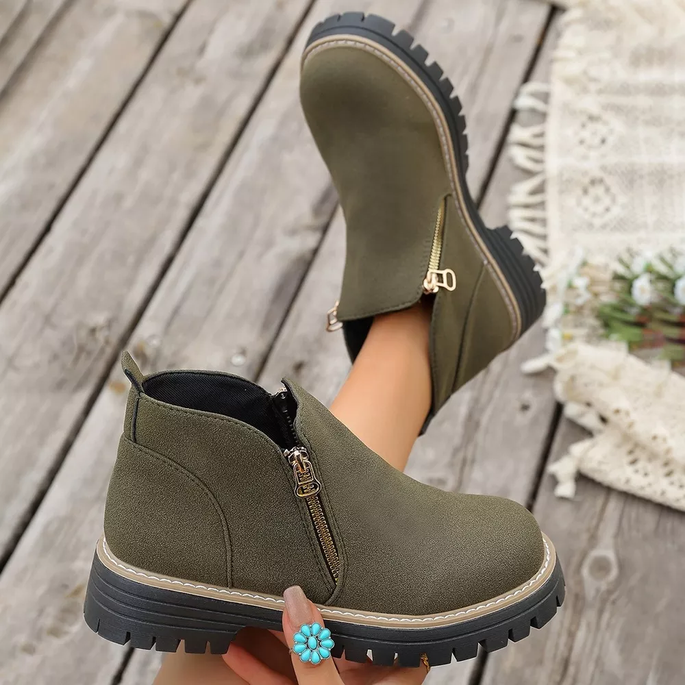 Side Zipper Ankle Boots, image 12